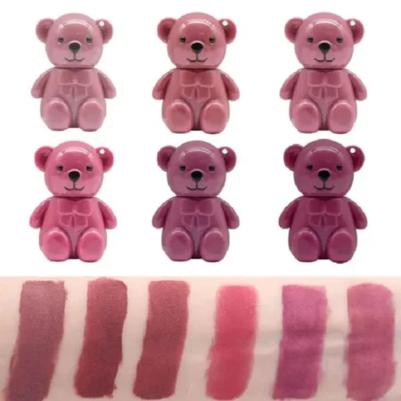 Teddy Bear Lip Gloss Matte Keychain Style