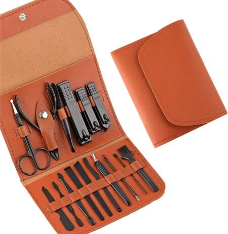 16-in-1 Professional Manicure & Pedicure Kit – Premium Stainless Steel Nail Grooming Set with Travel Case