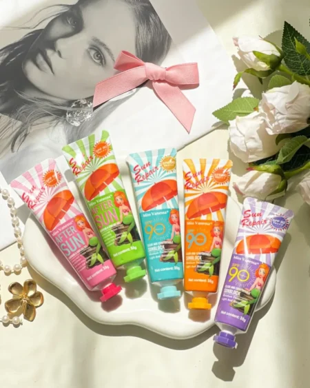 Miss Vanessa SPF 90 Sun Repair Sunscreen & After Sun Cream Set – 5 Piece Travel Skincare Kit